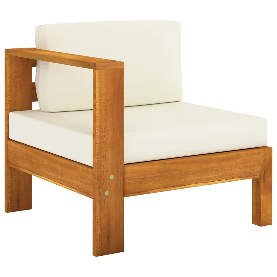 Salon de jardin 8 pièces avec coussins 100 x 60 cm Bois d'acacia - 4