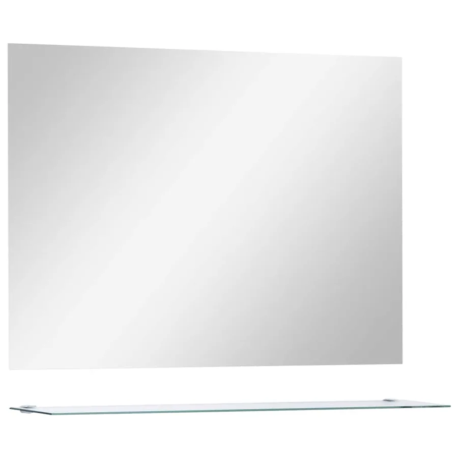 Miroir mural avec étagère 80x60 cm Verre trempé - 2