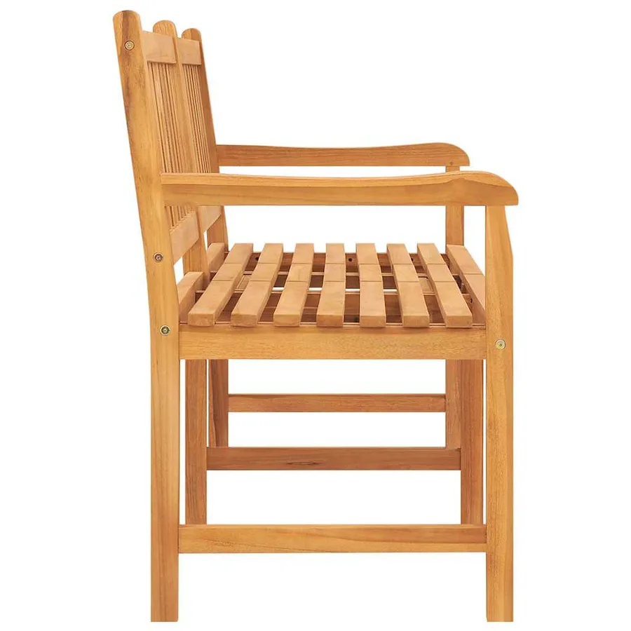 Banc de jardin 3 places avec table 150 cm bois de teck massif - 4