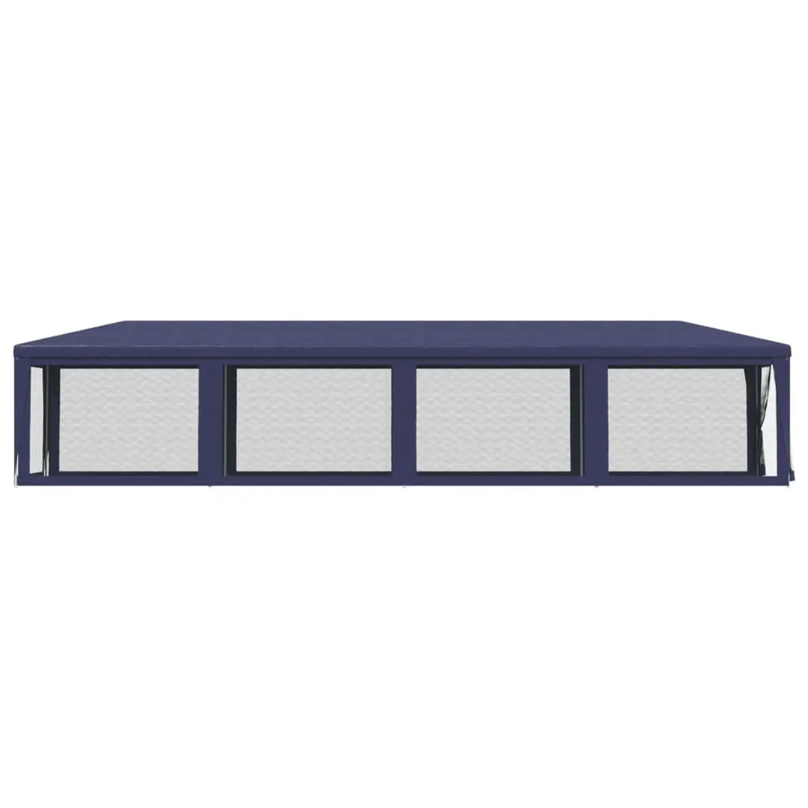 Tente de fête et 10 parois latérales en maille Bleu 3x12 m PEHD - 4