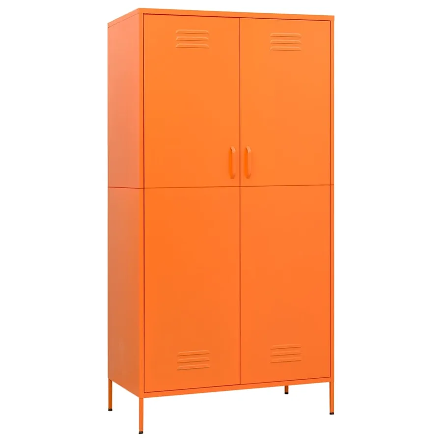 Garde-robe Orange 90x50x180 cm Acier - 2