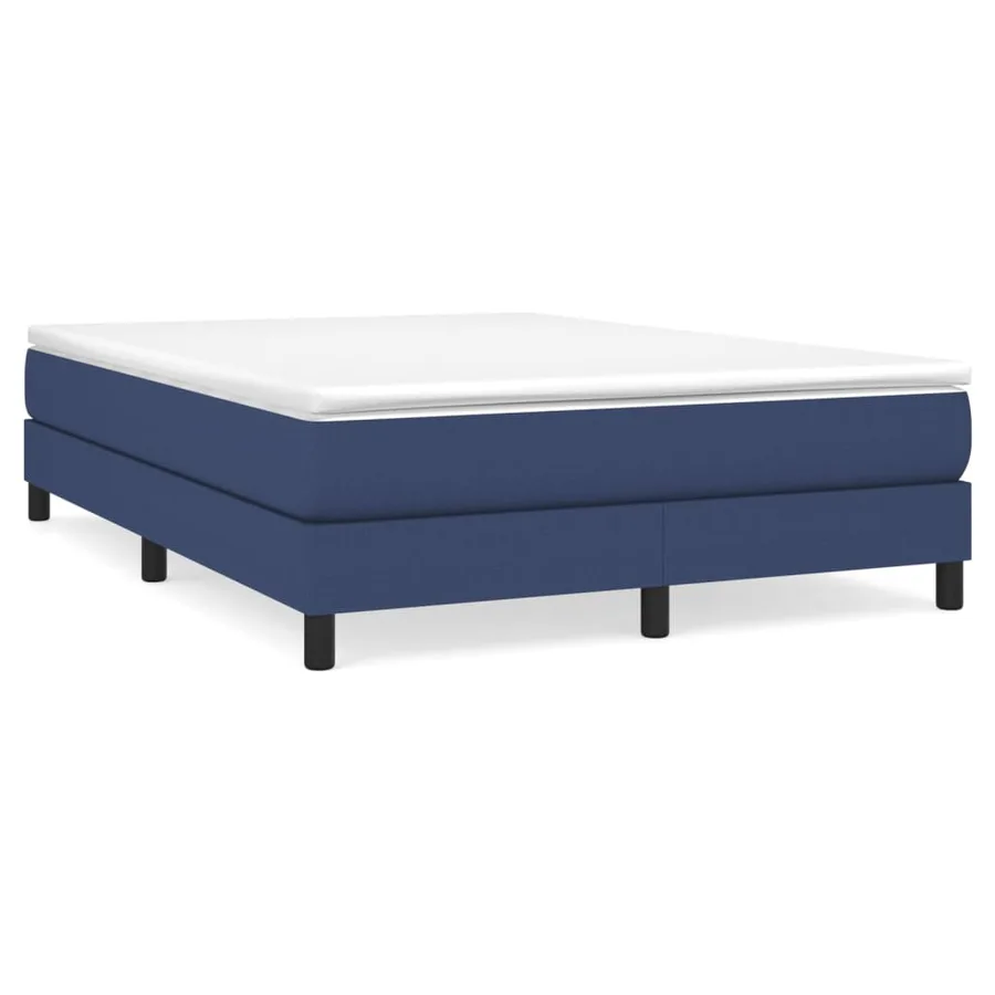 Sommier à lattes de lit avec matelas Bleu 160x200 cm Tissu - 2