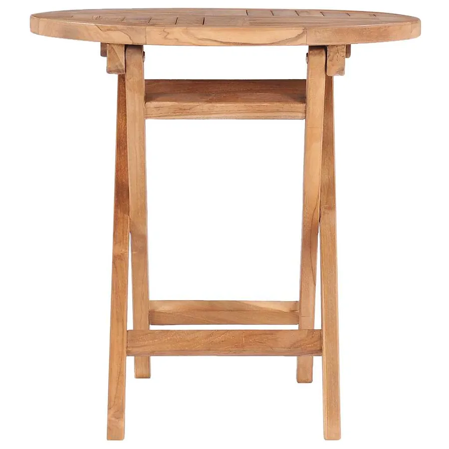 Table pliable de jardin 45 cm Bois de teck solide - 2