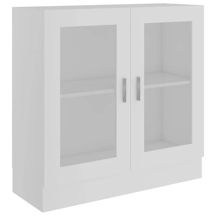 Armoire à vitrine Blanc 82,5x30,5x80 cm Bois d'ingénierie - 2
