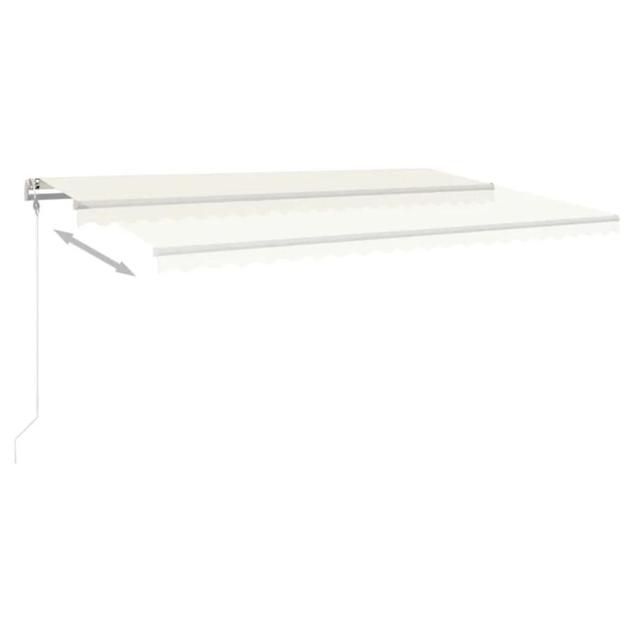 Auvent rétractable automatique 500x300 cm Crème - 4