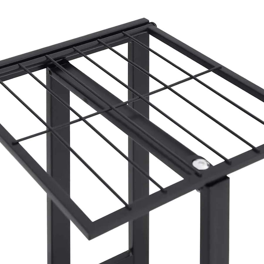 Jardinière à 5 niveaux avec roues 44x23x100 cm Noir Fer - 8