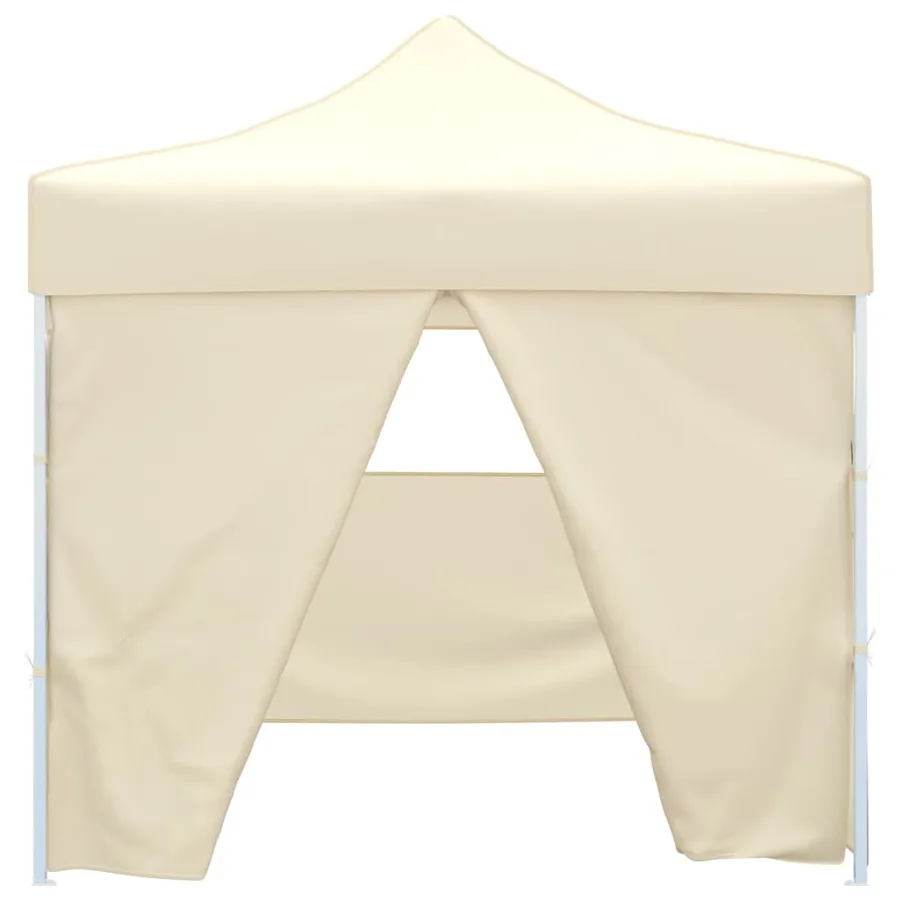 Tente pliable avec 4 parois Crème 3 x 3 m - 2