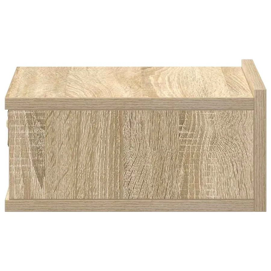Table de chevet flottante Chêne sonoma Bois d'ingénierie - 7