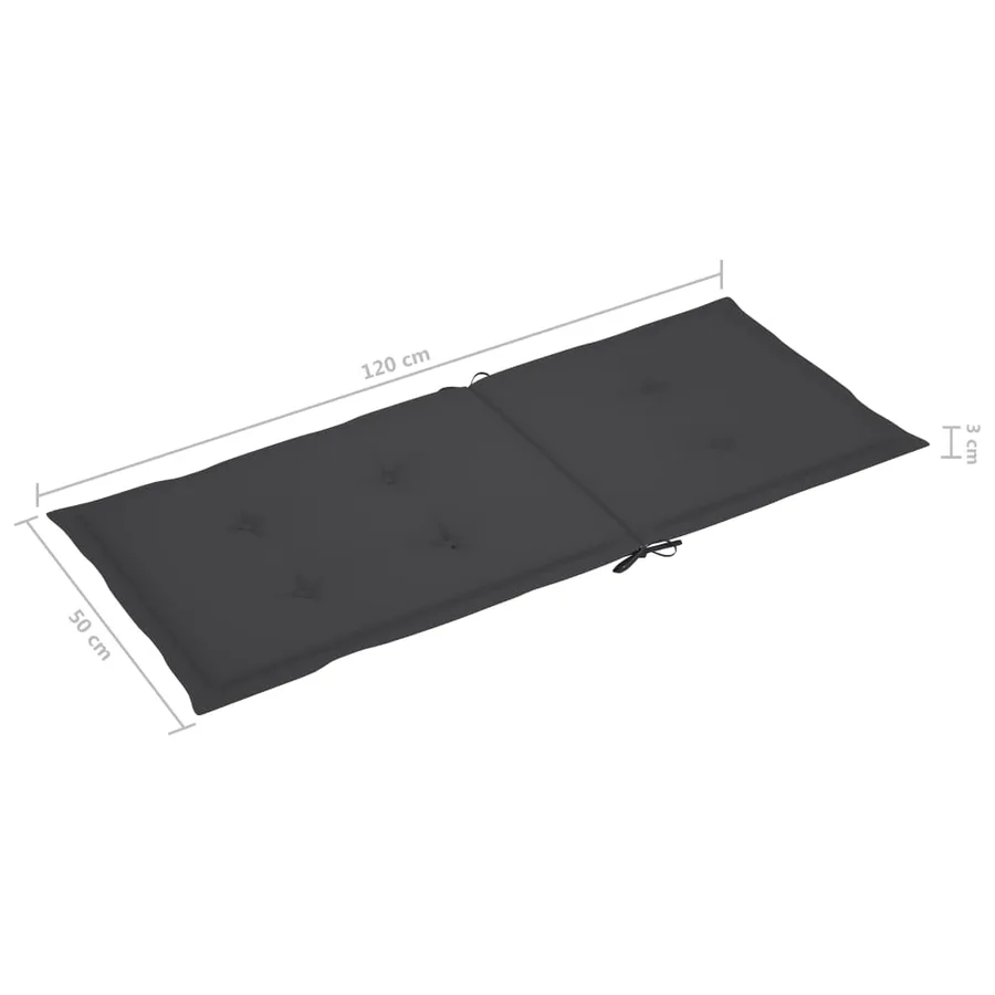 Chaises inclinables de jardin lot de 4 et coussins Bois acacia - 11