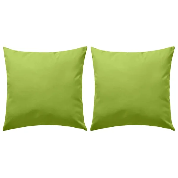 Oreiller d'extérieur 2 pcs 45 x 45 cm Vert pomme