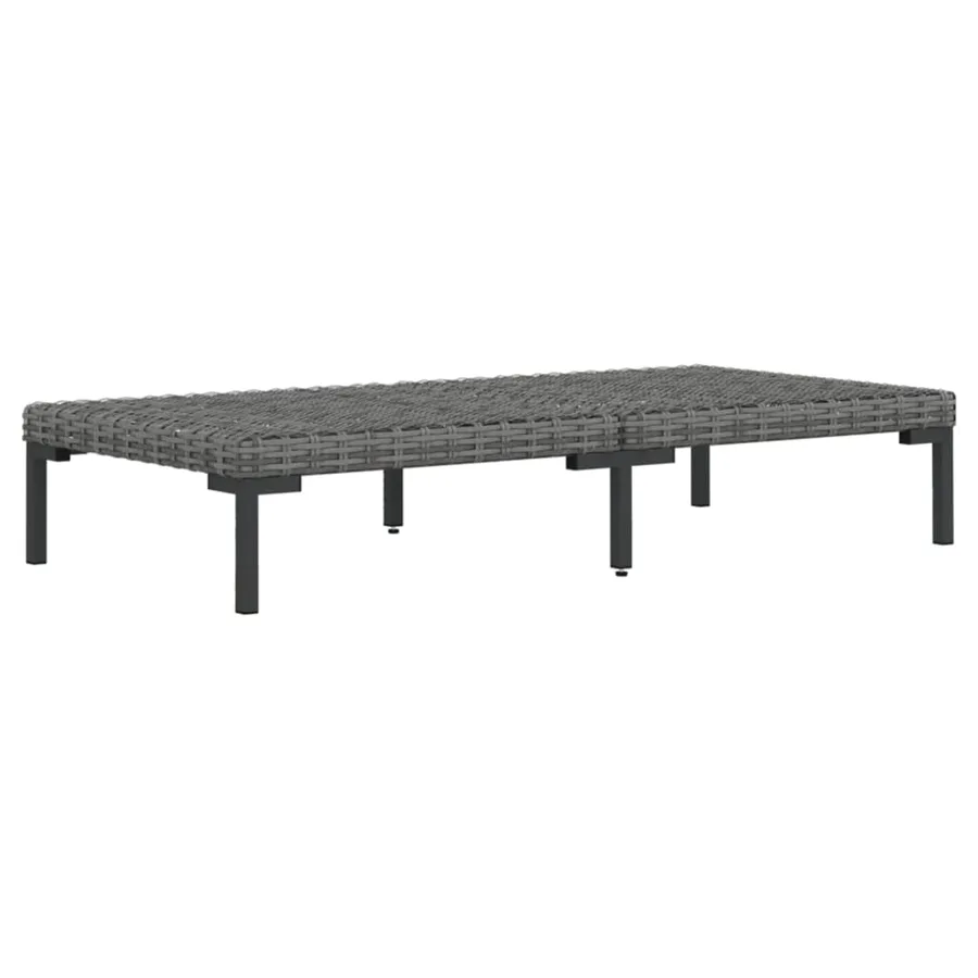 Salon de jardin 9 pcs avec coussins Résine tressée Gris foncé - 7