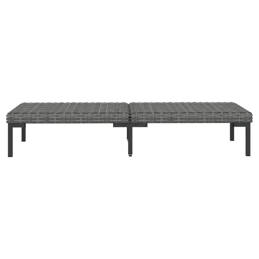 Salon de jardin 9 pcs avec coussins Résine tressée Gris foncé - 8
