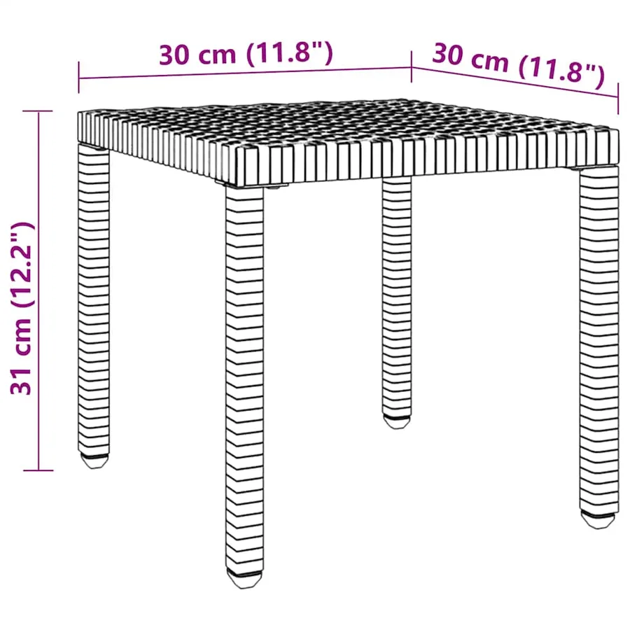 Chaises longues lot de 2 avec table résine tressée marron - 12