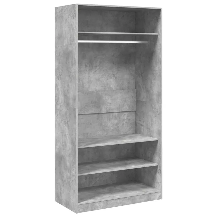 Garde-robe Gris cement 100 x 50 x 200 cm Aggloméré - 2