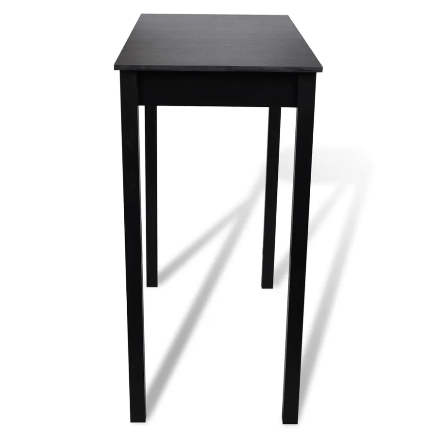Set de 1 table de bar et 2 tabourets noir - 3