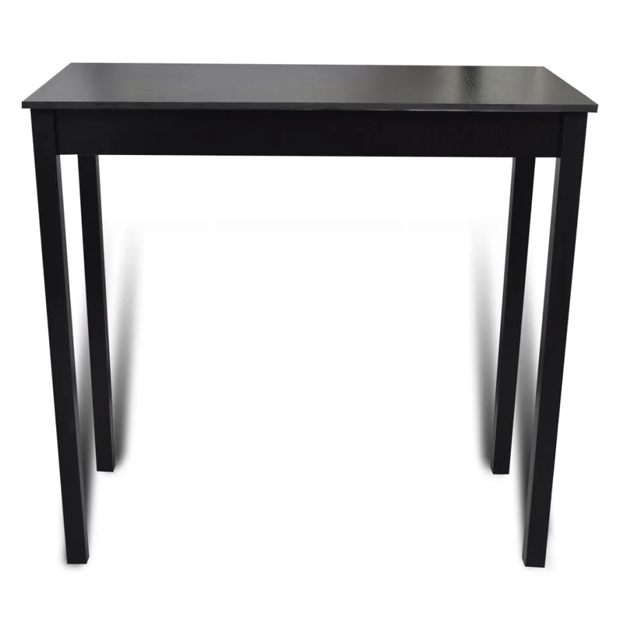 Set de 1 table de bar et 2 tabourets noir - 4