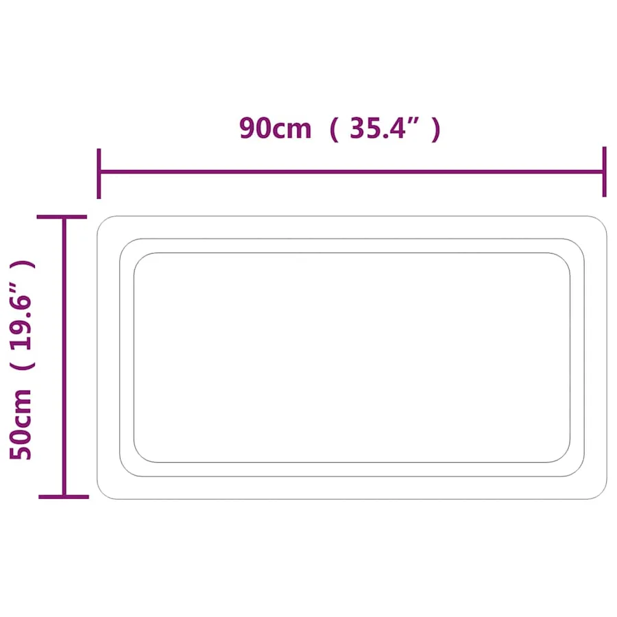 Miroir de salle de bain à LED 90x50 cm - 5