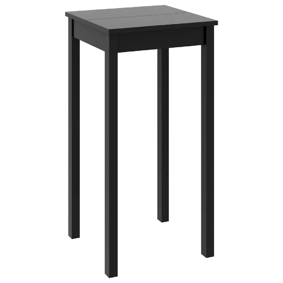 Table de bar MDF noir 55x55x107 cm - 2