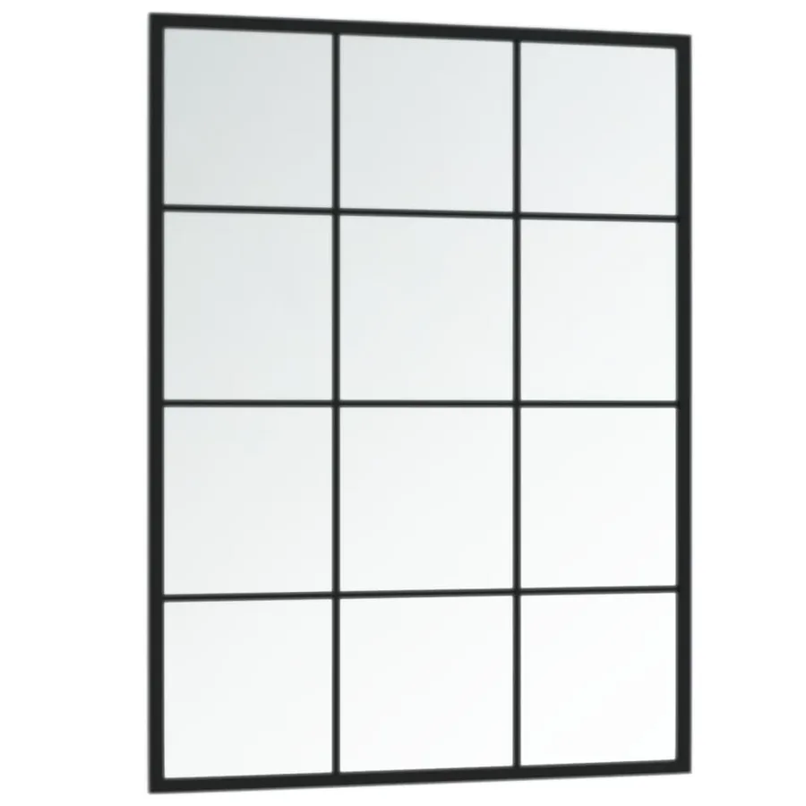 Miroirs muraux 3 pcs noir 80x60 cm métal - 3
