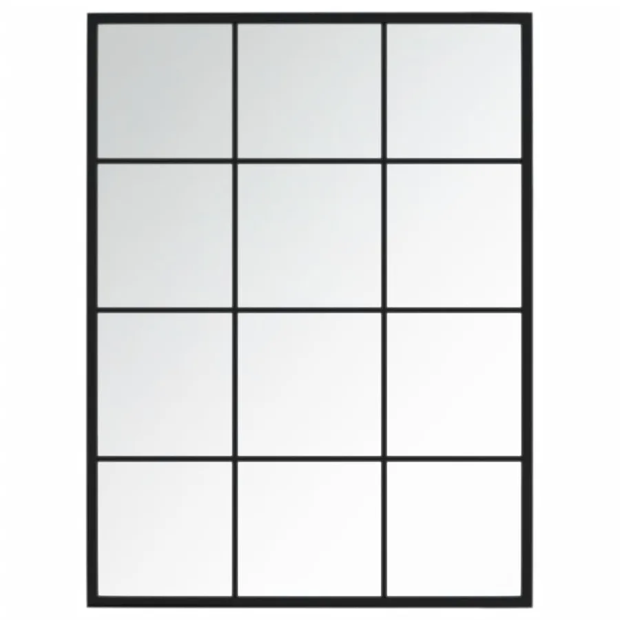 Miroirs muraux 3 pcs noir 80x60 cm métal - 4