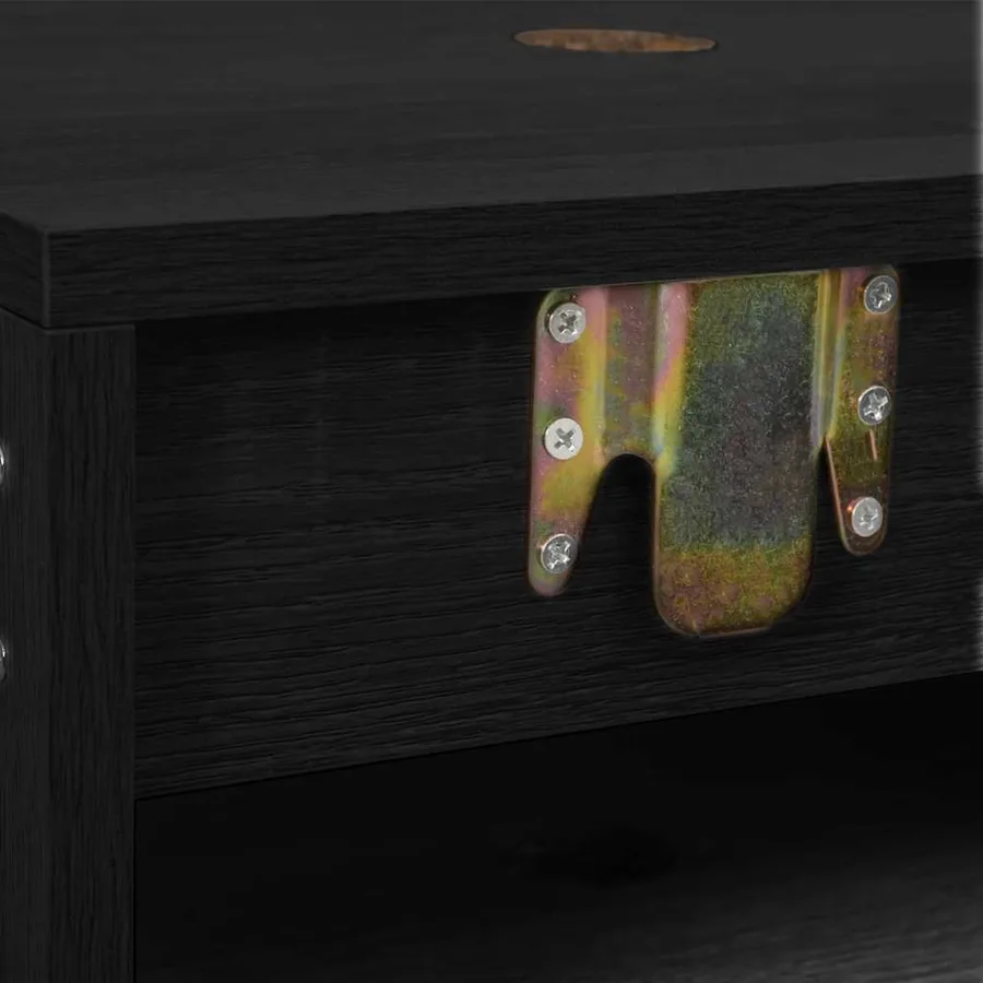 Ensemble de meubles salle de bain 2 pcs noir bois d'ingénierie - 6