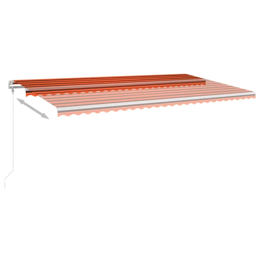 Auvent rétractable automatique 600x300 cm Orange et marron - 4