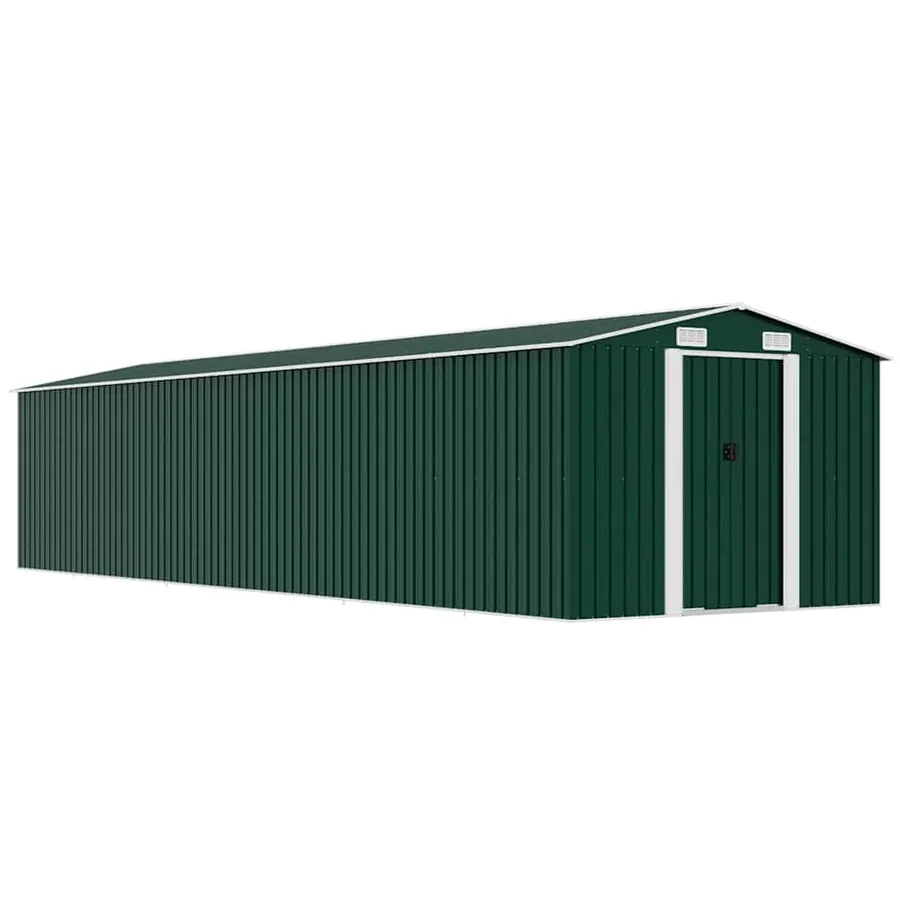 Abri de jardin Vert 257x779x181 cm Acier galvanisé