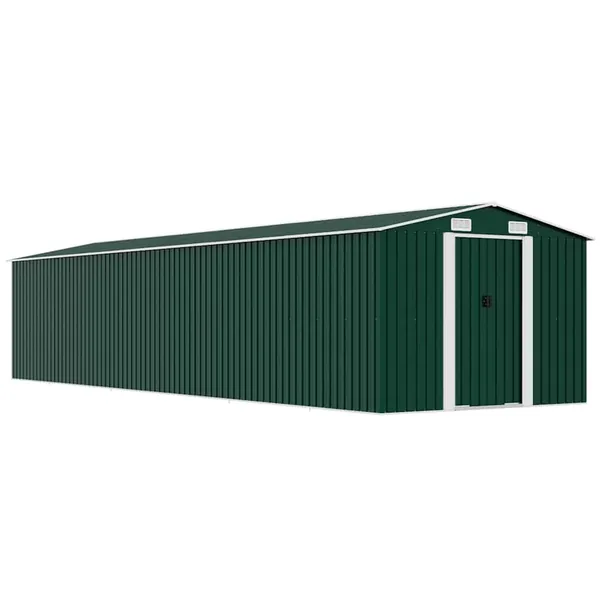 Abri de jardin Vert 257x779x181 cm Acier galvanisé