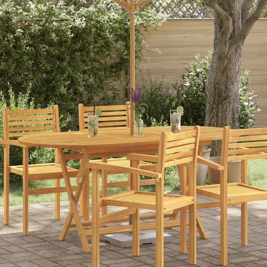 Table pliable de jardin 160x85x75 cm Bois d'eucalyptus massif