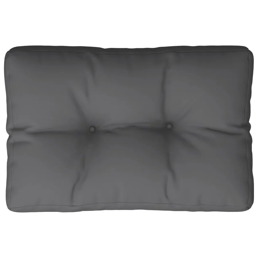 Coussin de palette anthracite 50x40x12 cm tissu - 2