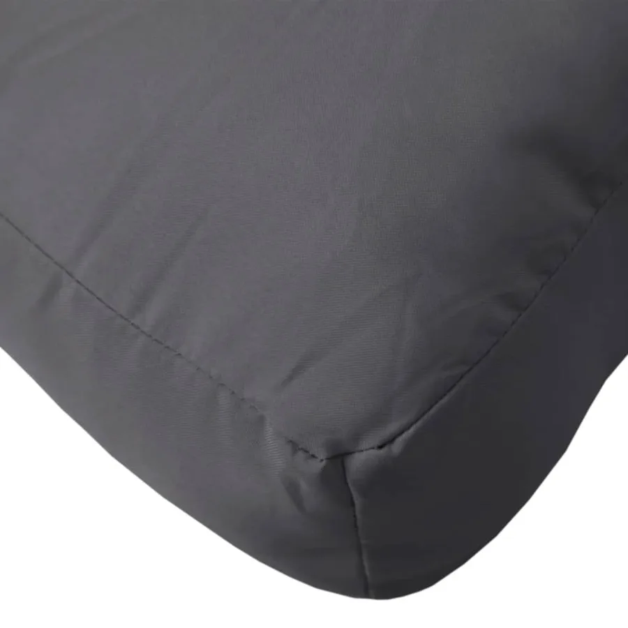 Coussin de palette anthracite 50x40x12 cm tissu - 7