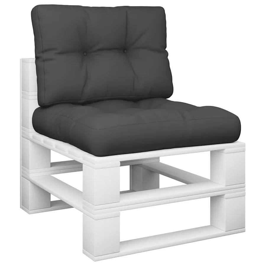 Coussins de palette lot de 2 noir tissu - 3