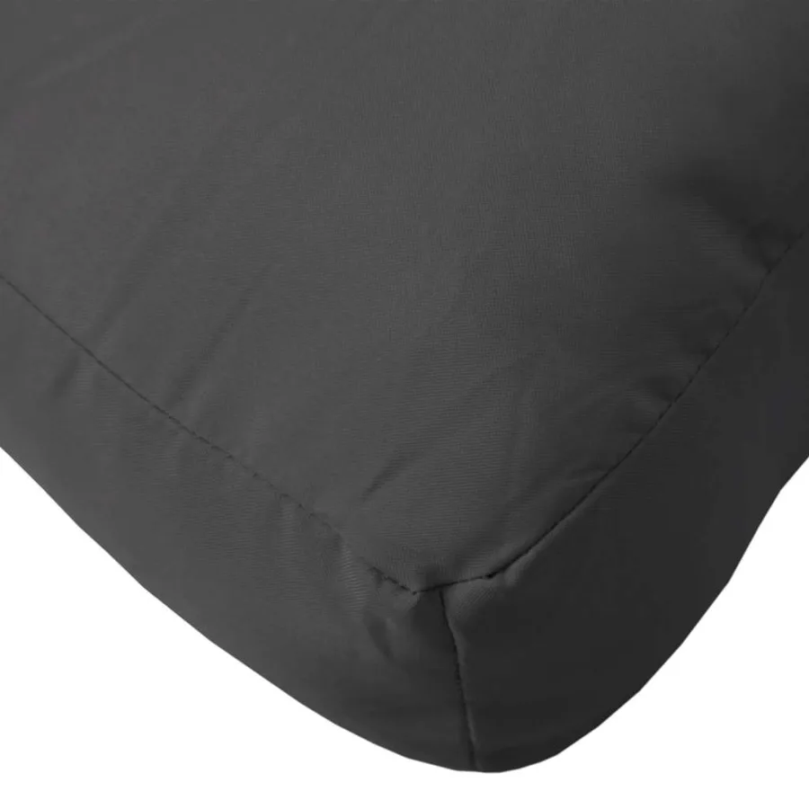 Coussins de palette lot de 2 noir tissu - 7