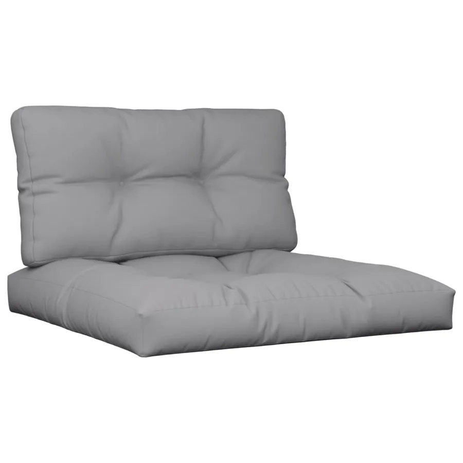 Coussins de palette lot de 2 gris tissu - 2