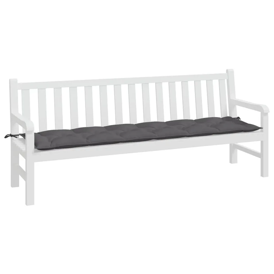 Coussin de banc de jardin anthracite 200x50x7 cm tissu oxford - 3