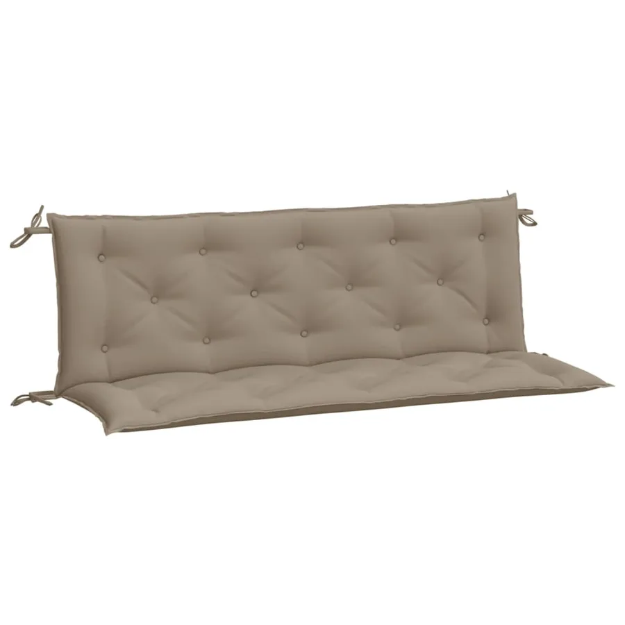 Coussins de banc jardin lot de 2 taupe 150x50x7 cm tissu Oxford - 2