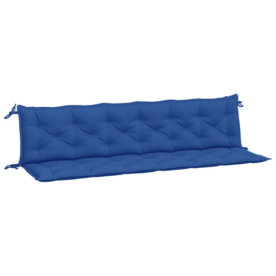 Coussins de banc jardin lot de 2 bleu 200x50x7 cm tissu Oxford - 2