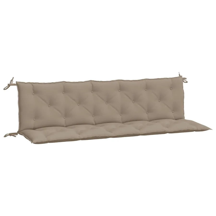 Coussins de banc jardin lot de 2 taupe 180x50x7 cm tissu Oxford - 2