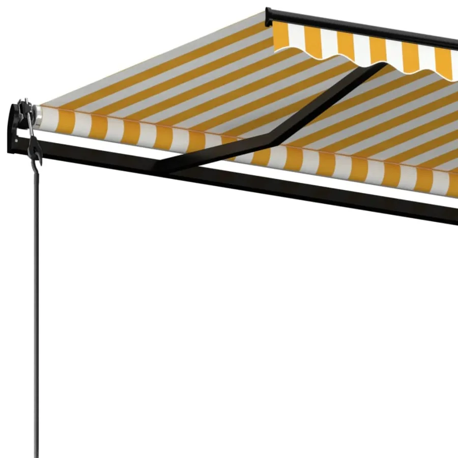 Auvent rétractable automatique 400x350 cm Jaune et blanc - 5