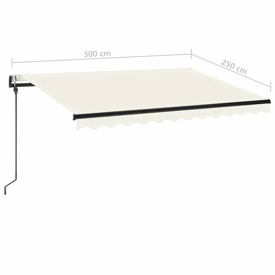 Auvent rétractable automatique 300x250 cm Crème - 9