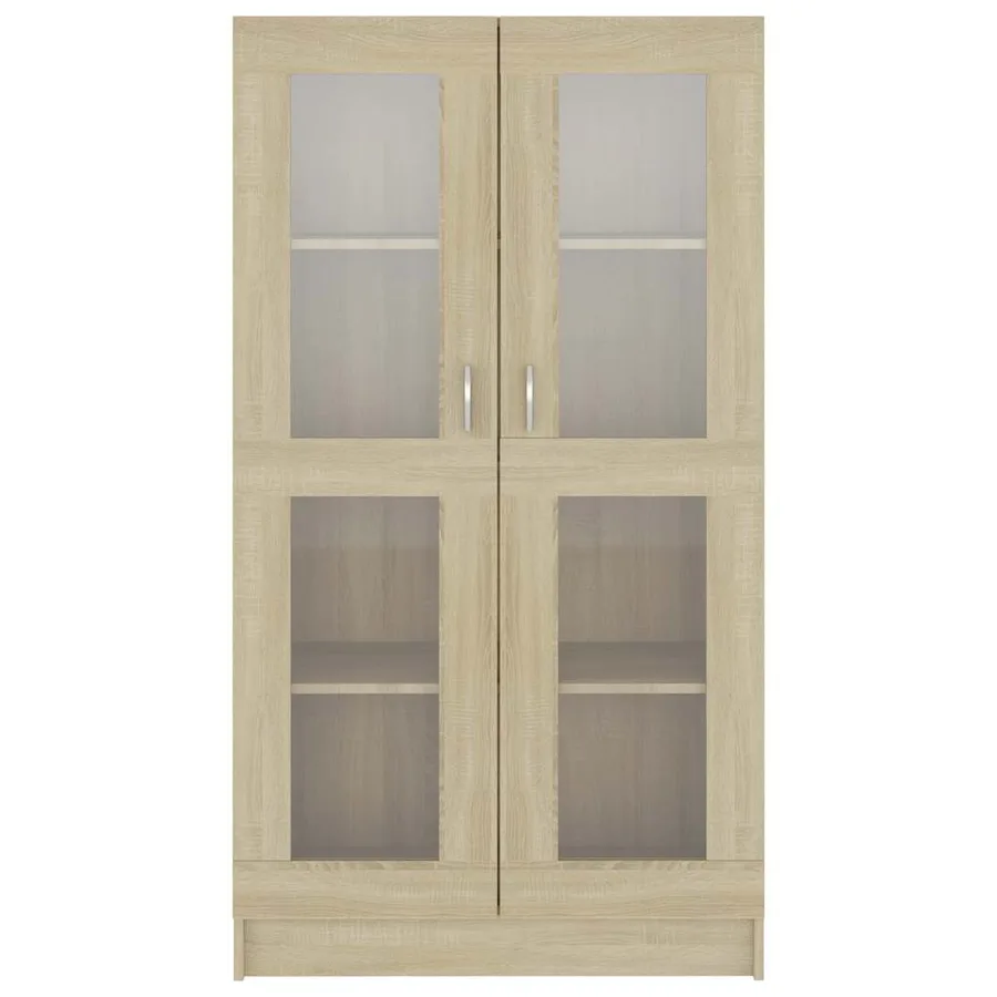 Armoire à vitrine Chêne sonoma 82,5x30,5x150 cm Bois ingénierie - 5