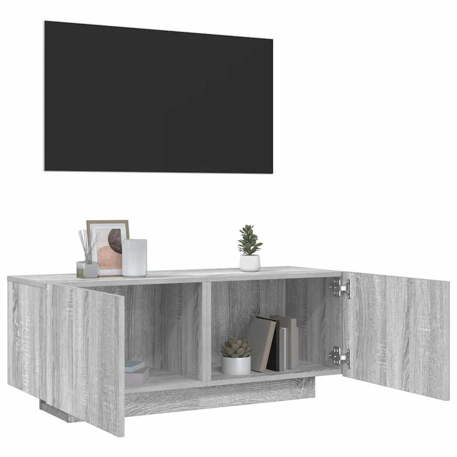 Meuble TV Sonoma gris 100x35x40 cm Bois d'ingénierie