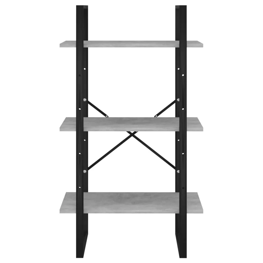 Étagère de rangement gris béton 60x30x105 cm bois d'ingénierie - 5