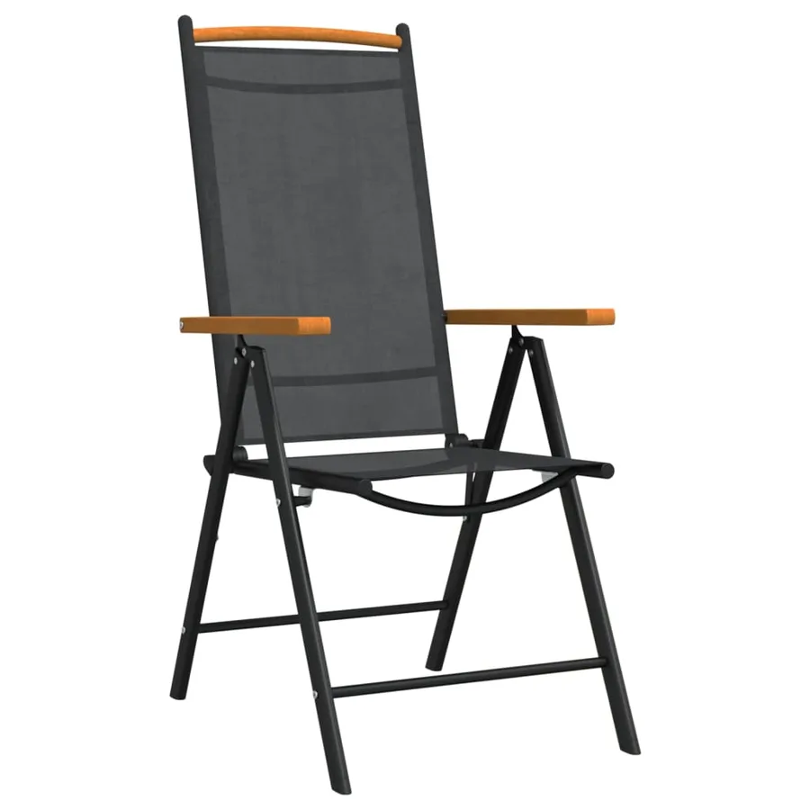 Ensemble à manger de jardin 7 pcs noir aluminium - 4