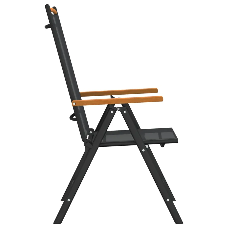Ensemble à manger de jardin 7 pcs noir aluminium - 6