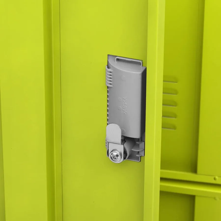 Armoire à casiers Gris clair et vert 90x45x92,5 cm Acier - 6