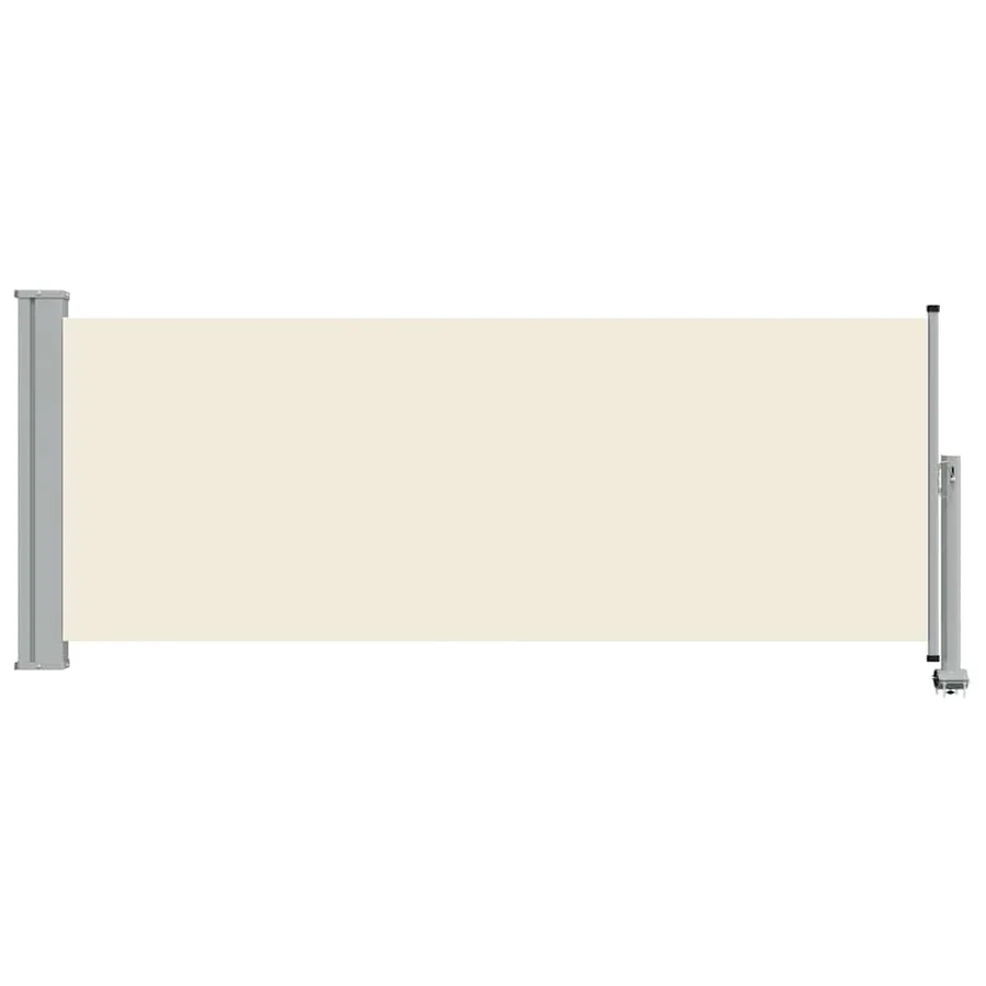 Auvent latéral rétractable de patio 100 x 300 cm Blanc cassé - 4