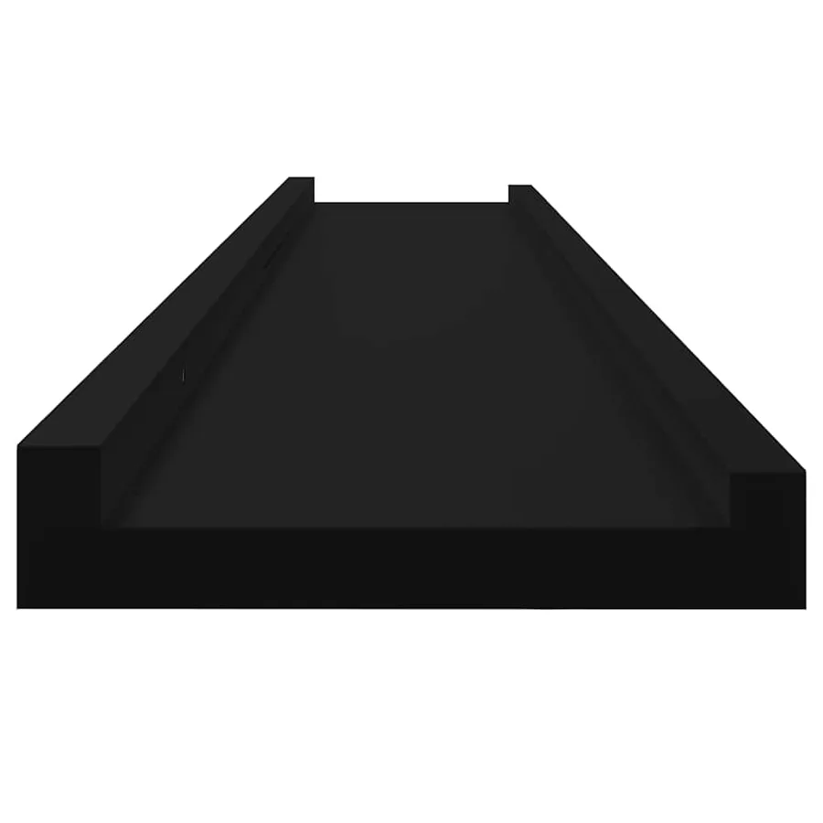 Étagères murales 2 pcs Noir 100x9x3 cm - 6