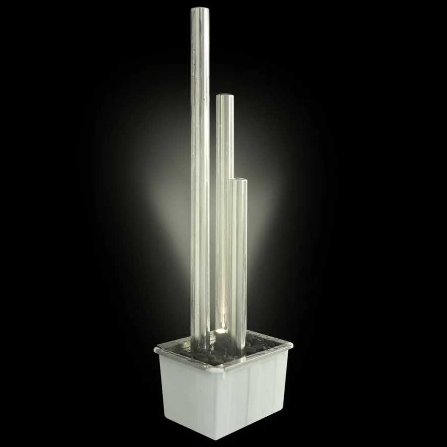 Fontaine de jardin Argenté 48x34x153 cm Acier inoxydable - 10