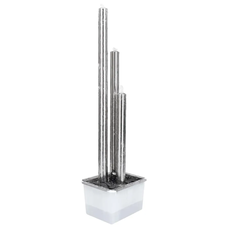 Fontaine de jardin Argenté 48x34x153 cm Acier inoxydable - 4
